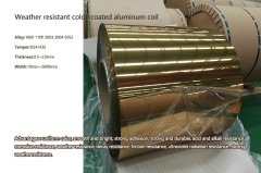 Bobina de aluminio recubierta de color resistente a